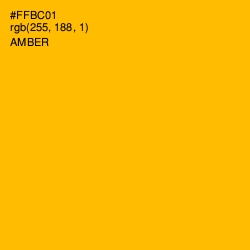 #FFBC01 - Amber Color Image