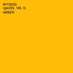 #FFBD05 - Amber Color Image