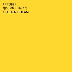 #FFD82F - Golden Dream Color Image