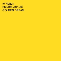 #FFDB21 - Golden Dream Color Image