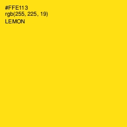 #FFE113 - Lemon Color Image