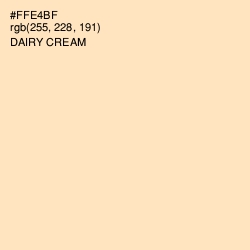 #FFE4BF - Dairy Cream Color Image