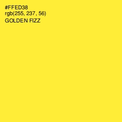 #FFED38 - Golden Fizz Color Image