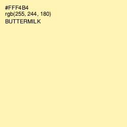 #FFF4B4 - Buttermilk Color Image