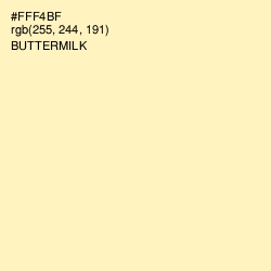 #FFF4BF - Buttermilk Color Image