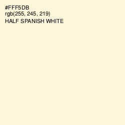 #FFF5DB - Half Spanish White Color Image