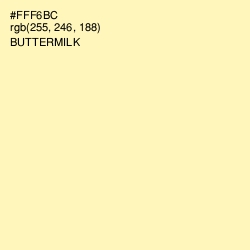 #FFF6BC - Buttermilk Color Image