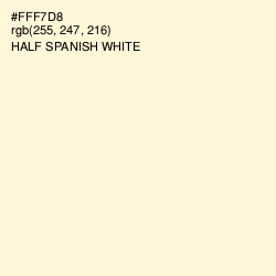 #FFF7D8 - Half Spanish White Color Image