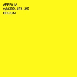#FFF91A - Broom Color Image