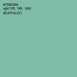 #7DBDA9 - Acapulco Color Image