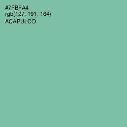 #7FBFA4 - Acapulco Color Image