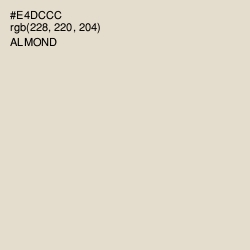 #E4DCCC - Almond Color Image