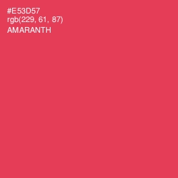 #E53D57 - Amaranth Color Image