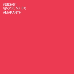 #EB3A51 - Amaranth Color Image