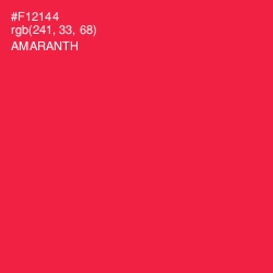 #F12144 - Amaranth Color Image