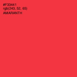 #F33441 - Amaranth Color Image