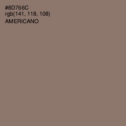 #8D766C - Americano Color Image