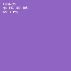 #8F64C3 - Amethyst Color Image