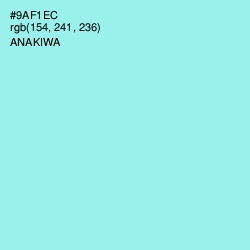 #9AF1EC - Anakiwa Color Image