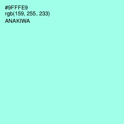 #9FFFE9 - Anakiwa Color Image