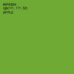 #6FAB34 - Apple Color Image
