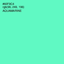 #60F9C4 - Aquamarine Color Image
