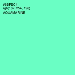 #6BFEC4 - Aquamarine Color Image