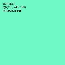 #6FF8C7 - Aquamarine Color Image