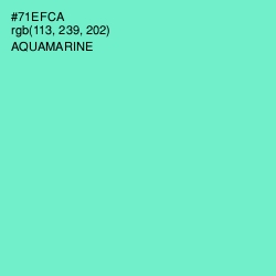 #71EFCA - Aquamarine Color Image