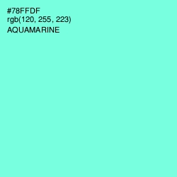 #78FFDF - Aquamarine Color Image