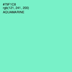 #79F1C8 - Aquamarine Color Image