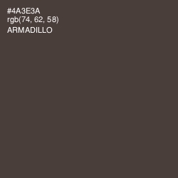 #4A3E3A - Armadillo Color Image
