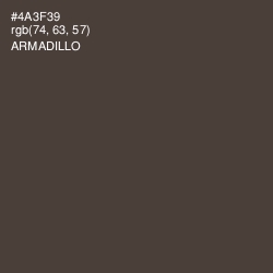 #4A3F39 - Armadillo Color Image