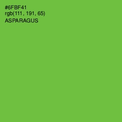 #6FBF41 - Asparagus Color Image