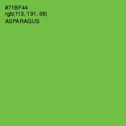 #71BF44 - Asparagus Color Image