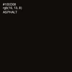 #100D08 - Asphalt Color Image