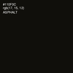#110F0C - Asphalt Color Image