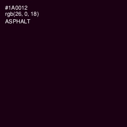 #1A0012 - Asphalt Color Image