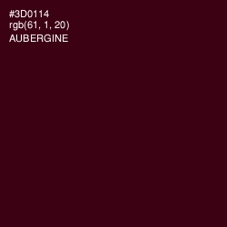 #3D0114 - Aubergine Color Image