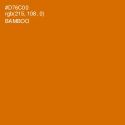 #D76C00 - Bamboo Color Image