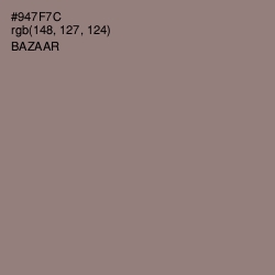 #947F7C - Bazaar Color Image