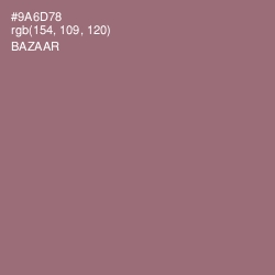 #9A6D78 - Bazaar Color Image
