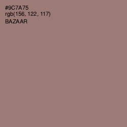 #9C7A75 - Bazaar Color Image