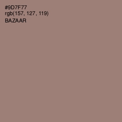 #9D7F77 - Bazaar Color Image
