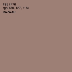 #9E7F76 - Bazaar Color Image