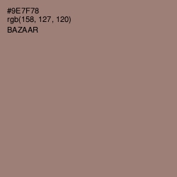 #9E7F78 - Bazaar Color Image