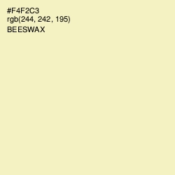 #F4F2C3 - Beeswax Color Image