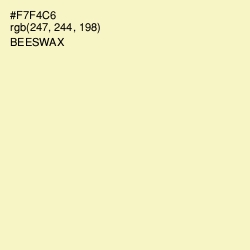 #F7F4C6 - Beeswax Color Image