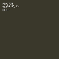 #3A372B - Birch Color Image