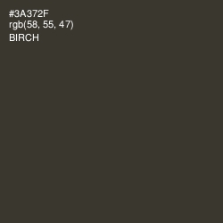 #3A372F - Birch Color Image